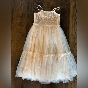 Cotton On Beige and White Kids Casual Dress